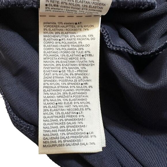 Athleta Headlands Hybrid Pants 467186 Front Seam Pull On Navy Blue Size 12 Tall - Picture 9 of 11